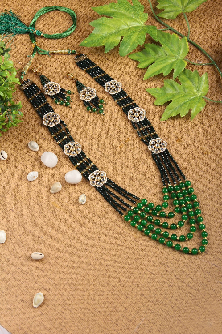 Beads Jewel Green Necklace Set